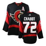 Thomas Chabot Signed Jersey Ottawa Senators Reverse Retro Black Adidas