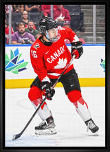 Connor Bedard 20x29 Framed Canvas Canada World Juniors-V