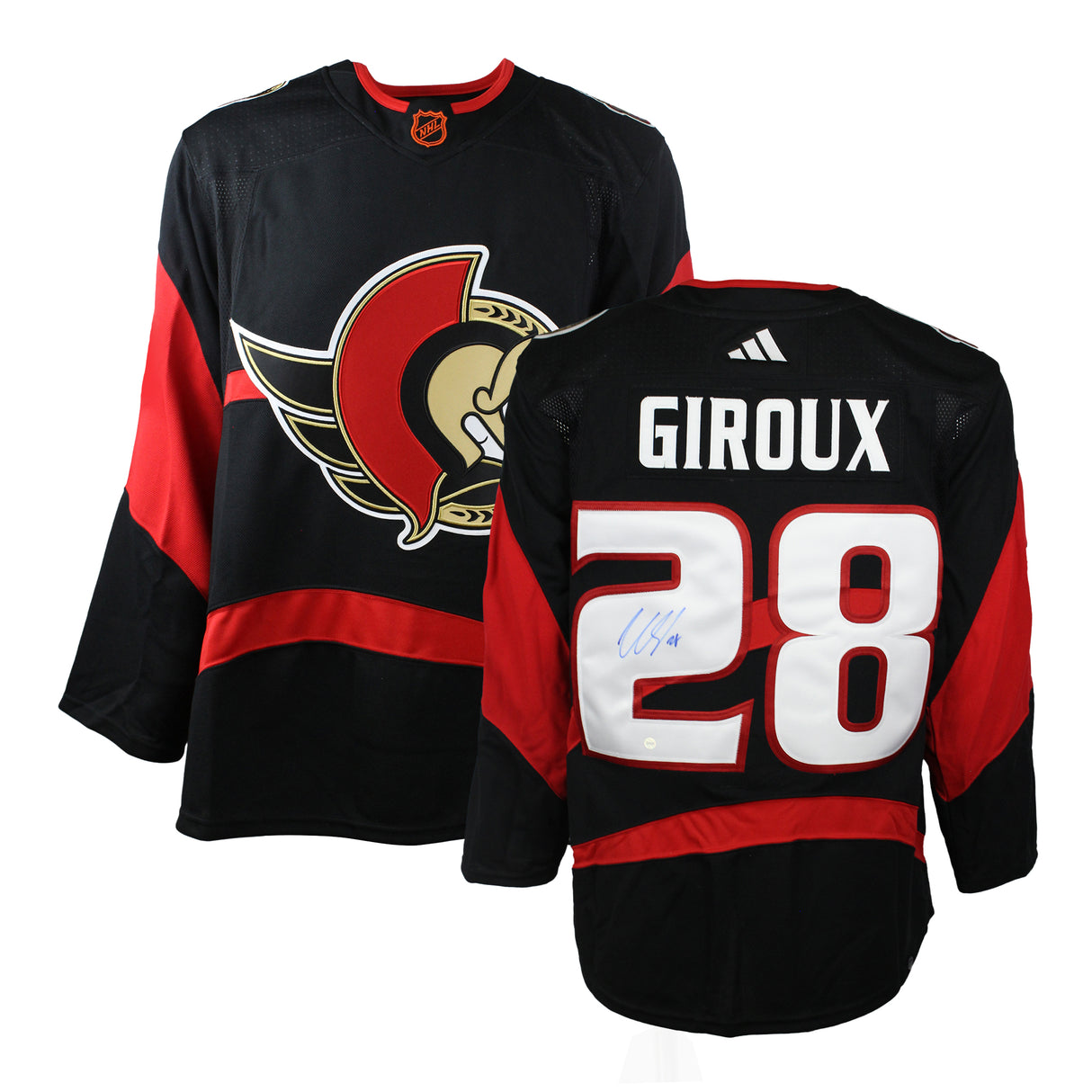 Claude Giroux Signed Jersey Ottawa Senators Reverse Retro Black Adidas