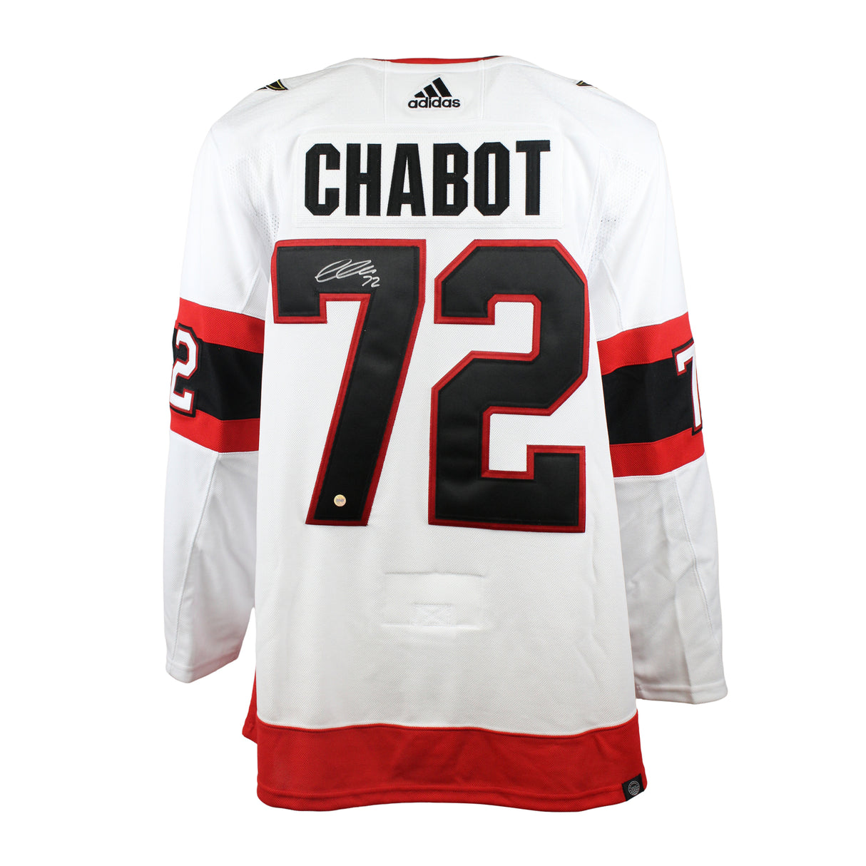 Thomas Chabot Signed Jersey Ottawa Senators White Adidas