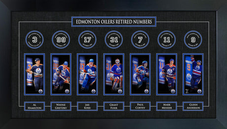 Edmonton Oilers Framed Retired Jerseys Banners - Frameworth Sports Canada 