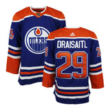 Leon Draisaitl Signed Edmonton Oilers Alternate Blue Adidas Authentic Jersey - Frameworth Sports Canada 