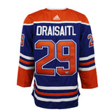 Leon Draisaitl Signed Edmonton Oilers Alternate Blue Adidas Authentic Jersey - Frameworth Sports Canada 