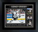 Sidney Crosby Signed 11X14 Framed PhotoGlass Penguins First NHL Game L/E 87