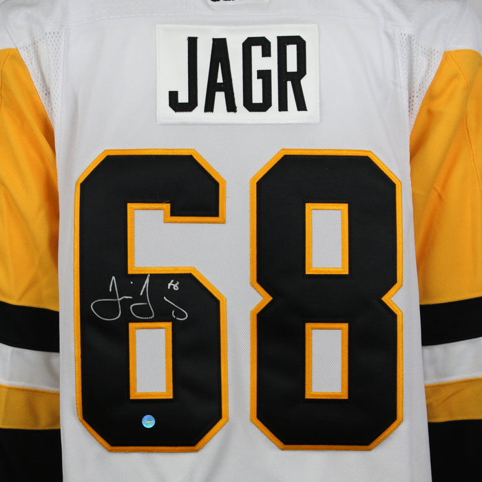 Jaromir Jagr Signed Jersey Pittsburgh Penguins White Adidas