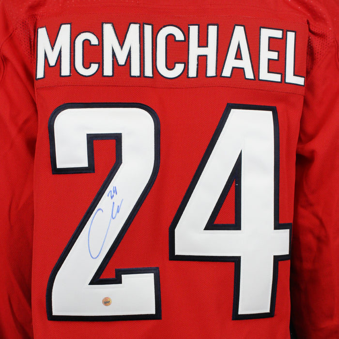 Connor McMichael Signed Jersey Washington Capitals Red Adidas