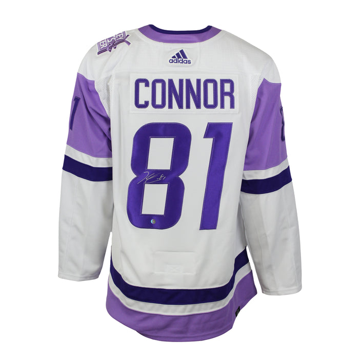 Kyle Connor Signed Jersey Winnipeg Jets 2022 Hockey Fights Cancer Adidas