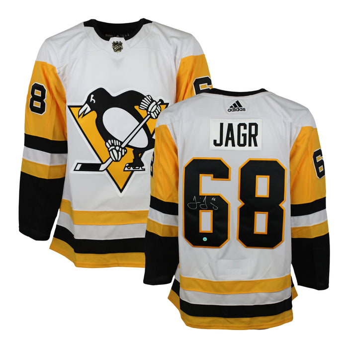 Jaromir Jagr Signed Jersey Pittsburgh Penguins White Adidas