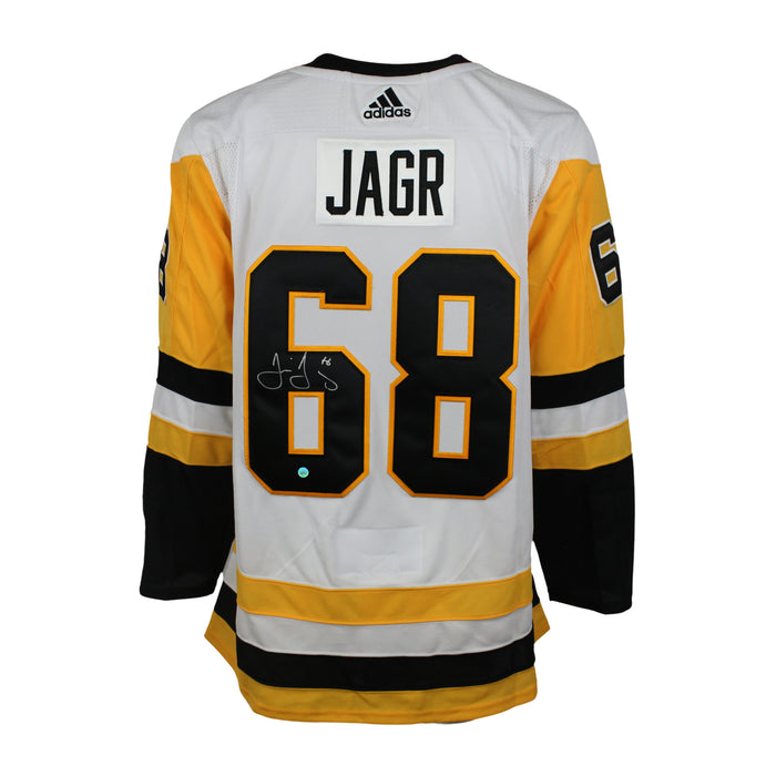 Jaromir Jagr Signed Jersey Pittsburgh Penguins White Adidas