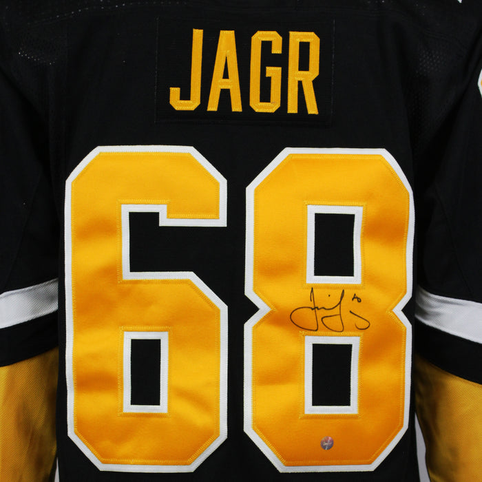 Jaromir Jagr Signed Jersey Pittsburgh Penguins Third Black Adidas w Retirement Patch