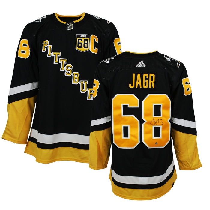 Jaromir Jagr Signed Jersey Pittsburgh Penguins Third Black Adidas w Retirement Patch