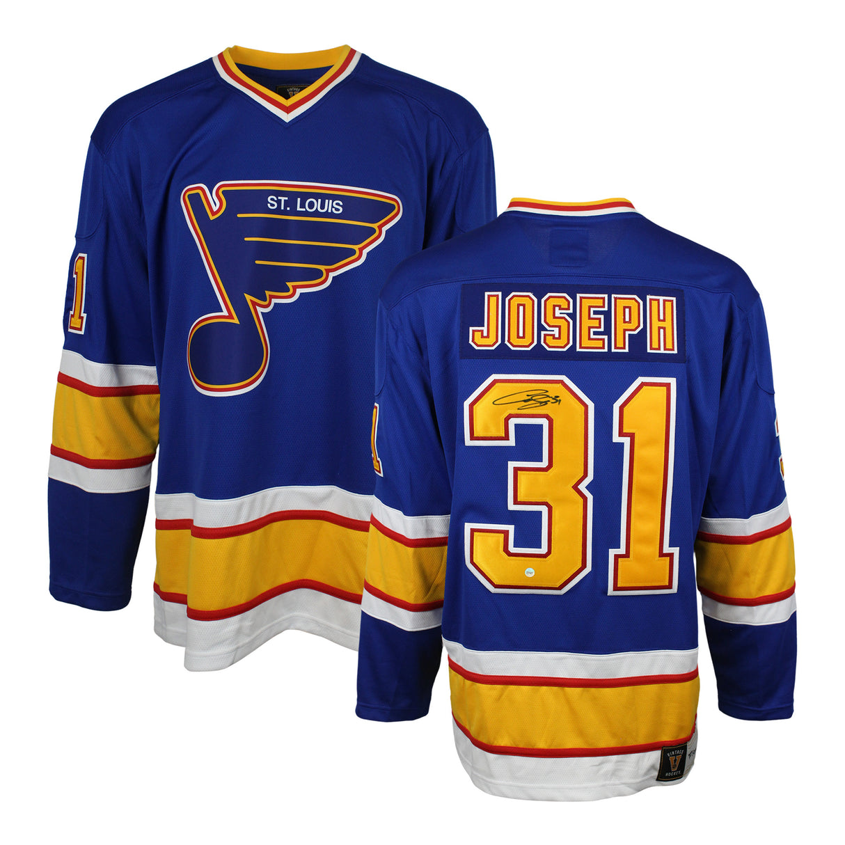 Curtis Joseph Signed Jersey St.Louis Blues Vintage Fanatics Blue