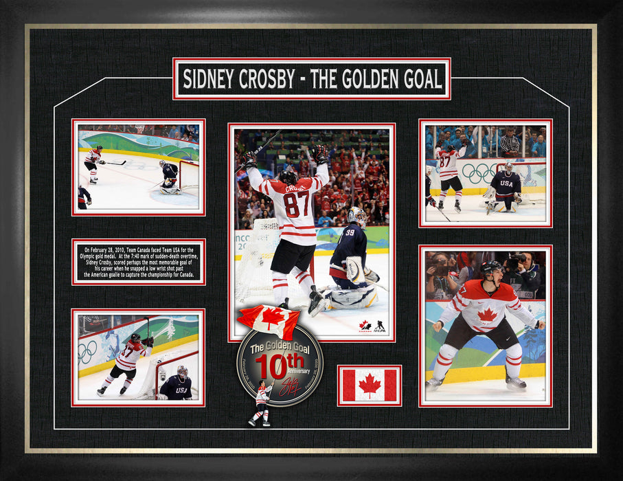 Sidney Crosby Framed Collage Team Canada Golden Goal