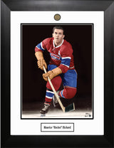 Maurice Richard Framed Photo with Alumni Coin - Frameworth Sports Canada 