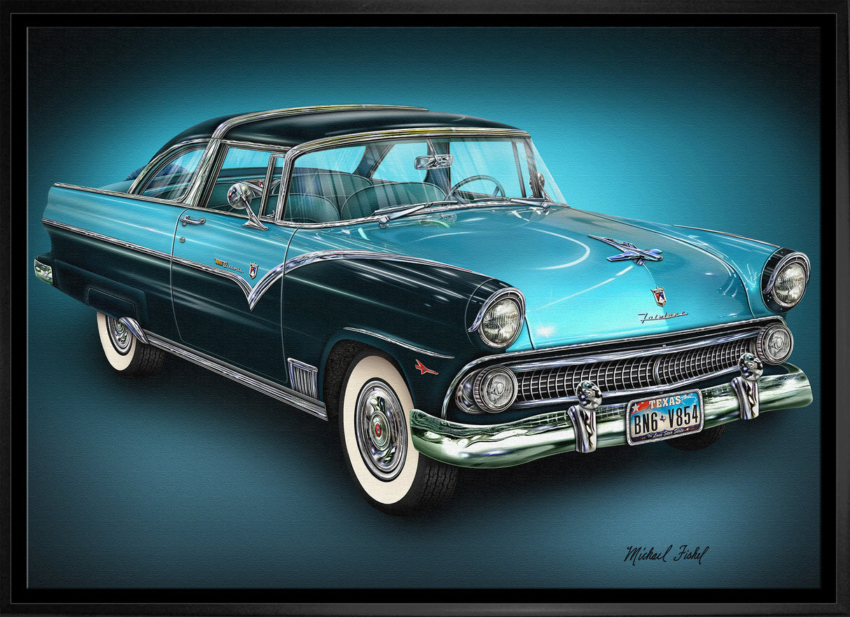 Ford 20x29 Framed Canvas by Michael Fishel