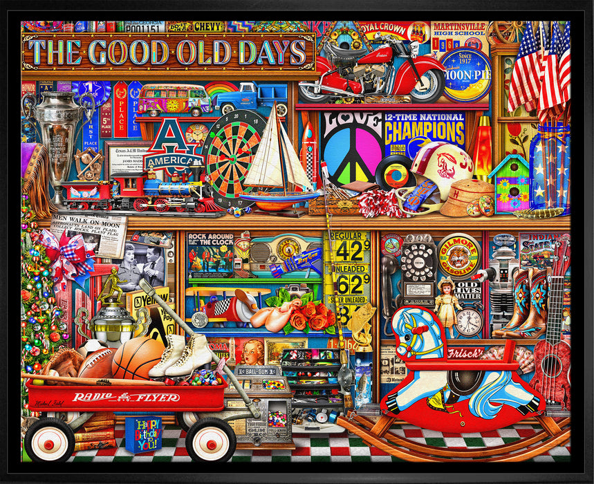 Good Old Days 20x29 Framed Canvas by Michael Fishel