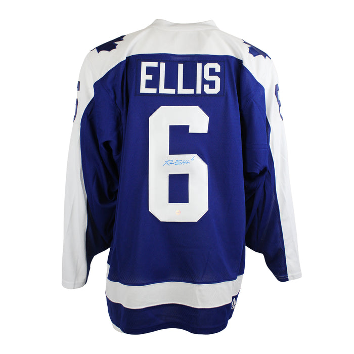 Ron Ellis Signed Jersey Toronto Maple Leafs Blue Team Classic Adidas