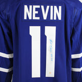 Bob Nevin Signed Jersey Toronto Maple Leafs Adidas  Blue