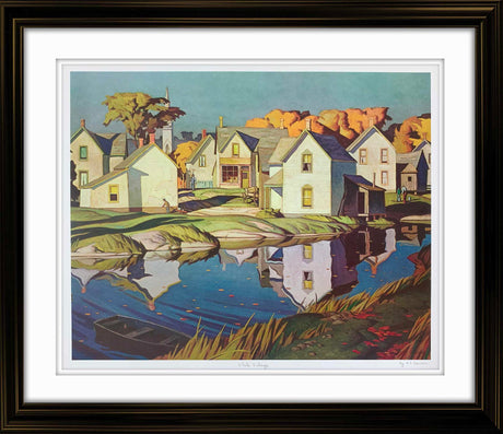 White Village Framed Print 20x25 by A.J. Casson - Frameworth Sports Canada 