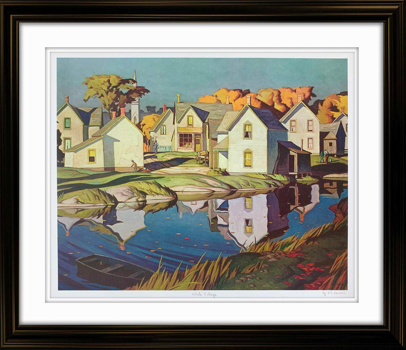 White Village Framed Print 20x25 by A.J. Casson