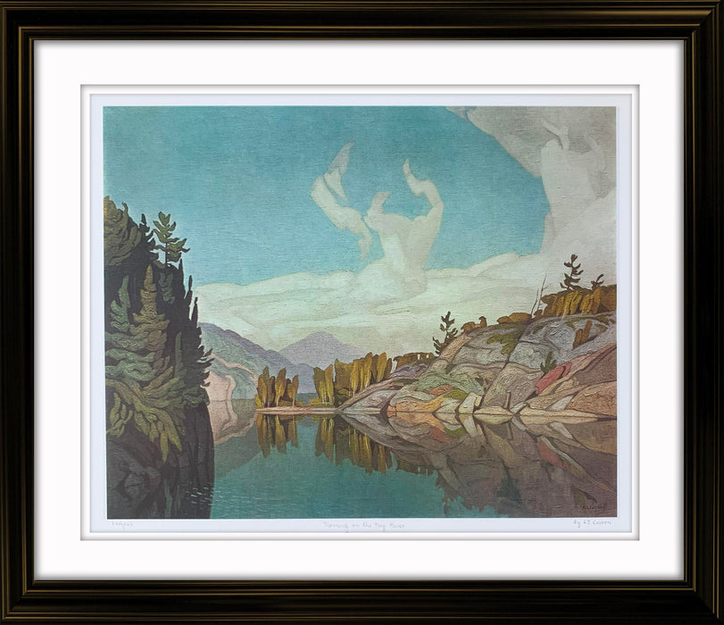 Morning On The Key River Framed Print 20x24.5 by A.J. Casson LE 565