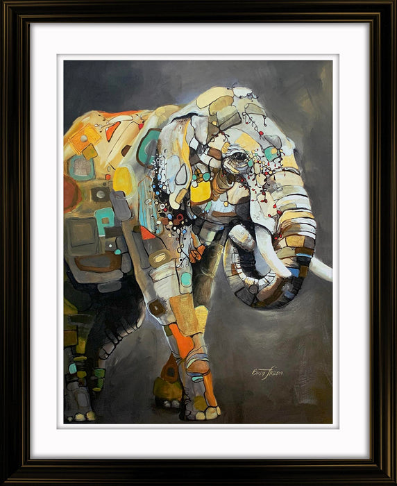 Asian Elephant Framed Print 20x26 by Britt Freda