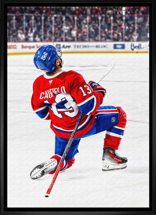 Caufield,C 20x29 Unsigned Framed Canvas Canadiens Celebration