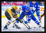 Auston Matthews 20x29 Unsigned Framed Canvas vs Crosby Toronto Maple Leafs and Pittsburgh Penguins