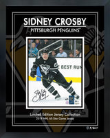 Sidney Crosby Signed 8x10 Framed PhotoGlass 2019 Black NHL All-Star Jersey L/E 7