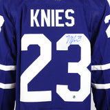 Matthews Knies Signed Jersey Toronto Maple Leafs Blue Adidas Auth.