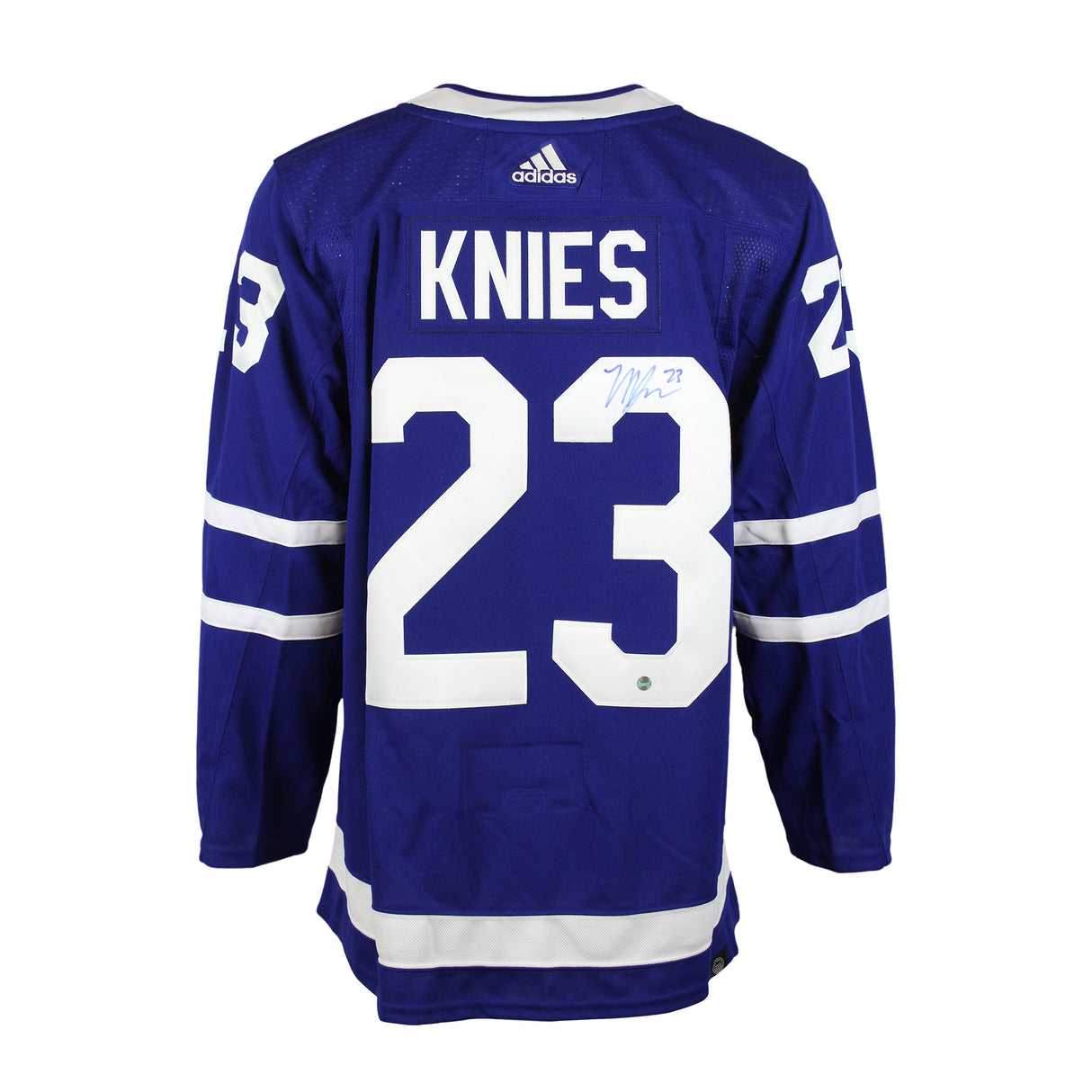 Matthews Knies Signed Jersey Toronto Maple Leafs Blue Adidas Auth.