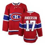 Josh Anderson Signed Jersey Canadiens Red Fanatics Premium - Frameworth Sports Canada 