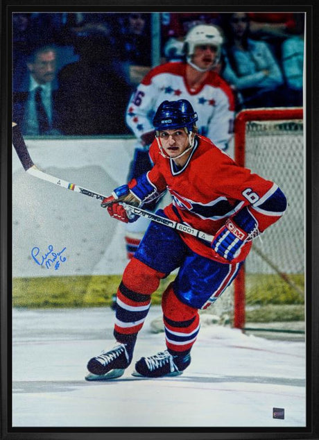 Pierre Mondou Signed Framed 20x29 Skating Canvas - Frameworth Sports Canada 