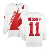 Mark Messier Signed Team Canada 1987 Canada Cup White Replica Jersey - Frameworth Sports Canada 