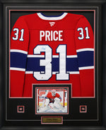 Carey Price Signed Framed Jersey Canadiens Red Fanatics Premium
