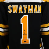 Jeremy Swayman Signed Jersey Bruins Black Fanatics Premium