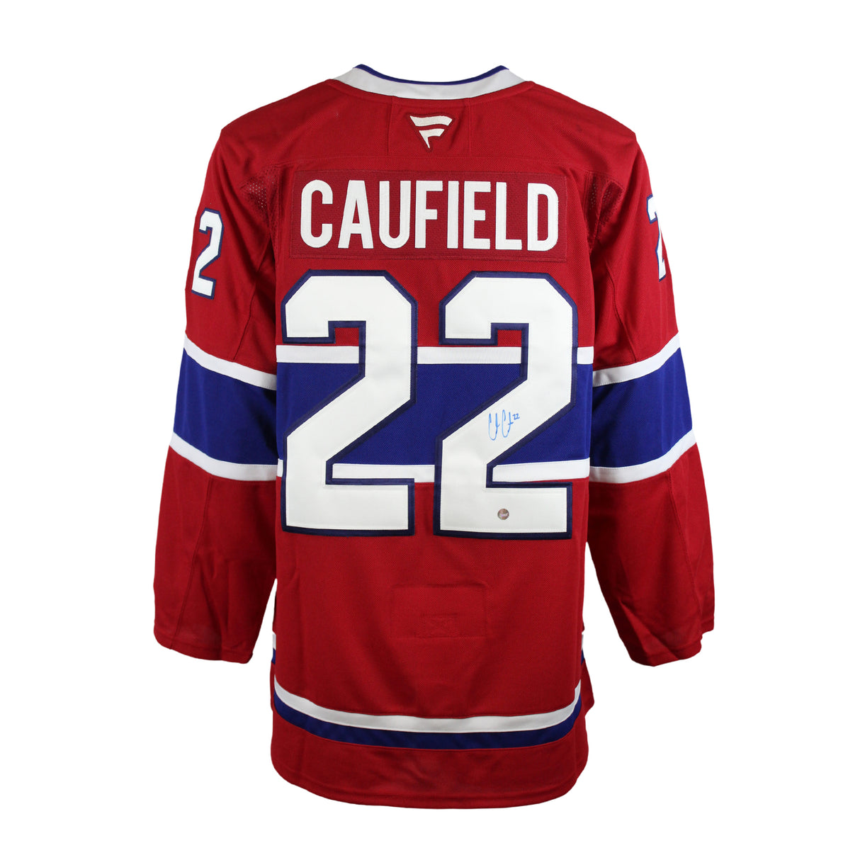 Cole Caufield Signed Jersey Canadiens Red Fanatics Premium #22 - Frameworth Sports Canada 