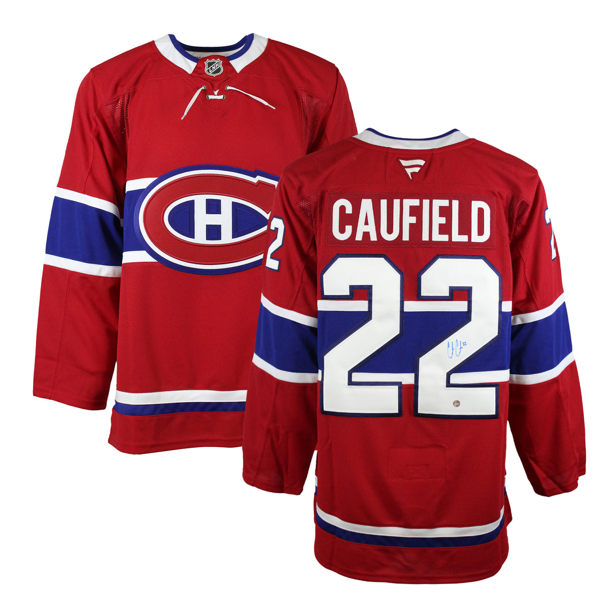 Cole Caufield Signed Jersey Canadiens Red Fanatics Premium #22