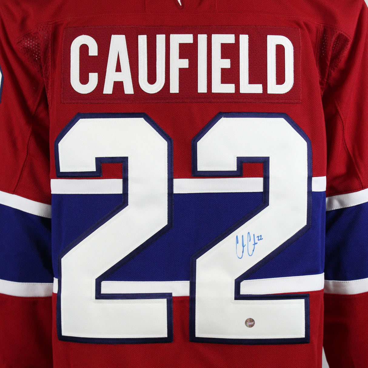 Cole Caufield Signed Jersey Canadiens Red Fanatics Premium #22