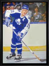 Borje Salming 20x29 Unsigned Framed Canvas Maple Leafs Blue Action-V - Frameworth Sports Canada 