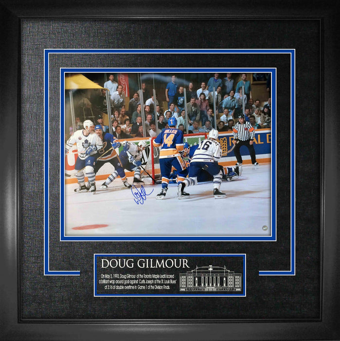 Doug Gilmour Toronto Maple Leafs Signed Framed 16x20 Wrap-Around Goal Photo