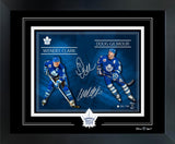 Doug Gilmour / Wendel Clark Dual-Signed 11x14 framed PhotoGlass Maple Leafs L/E 99