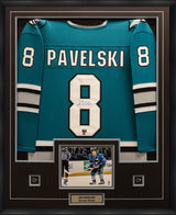 Joe Pavelski Signed Framed Jersey Sharks Team Classic Blue Adidas