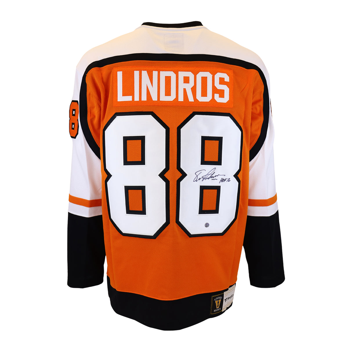 Eric Lindros Signed Jersey Philadelphia Flyers Fanatics Orange Vintage - Frameworth Sports Canada 