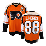 Eric Lindros Signed Jersey Philadelphia Flyers Fanatics Orange Vintage - Frameworth Sports Canada 