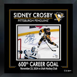 Sidney Crosby Signed 8x10 Framed PhotoGlass 600 Goals (Limited Edition of 87)