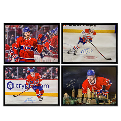 Josh Anderson Montreal Canadiens Signed Framed 20x29 Skyline Canvas  Bundle