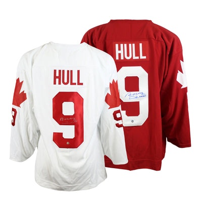 Bobby Hull Signed Signed Jersey Team Canada 1976 Replica Bundle