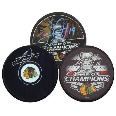 Jonathan Toews Signed Chicago Blackhawks Puck Bundle