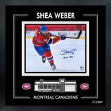 Shea Weber Signed 8x10 Framed PhotoGlass Montreal Canadiens Shooting-H Insc HOF'24 - Frameworth Sports Canada 